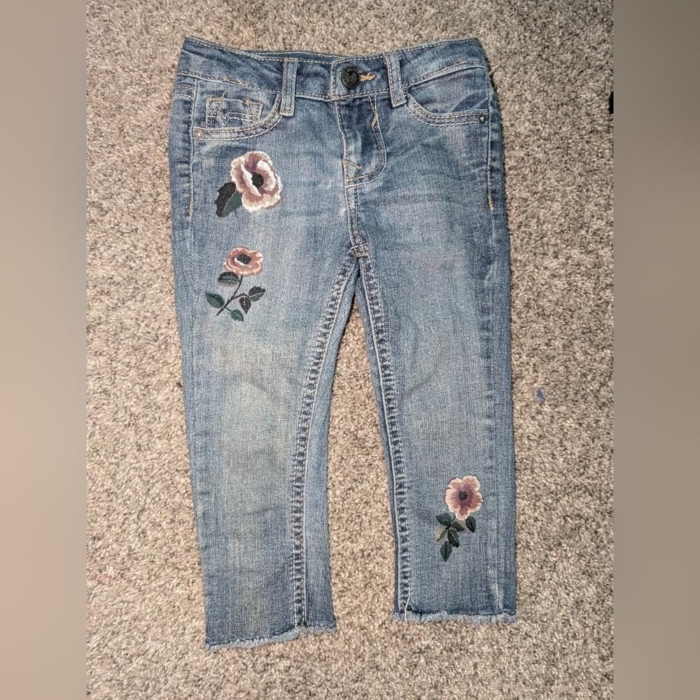 Vigoss Blue Jeans with Floral Embroidery
